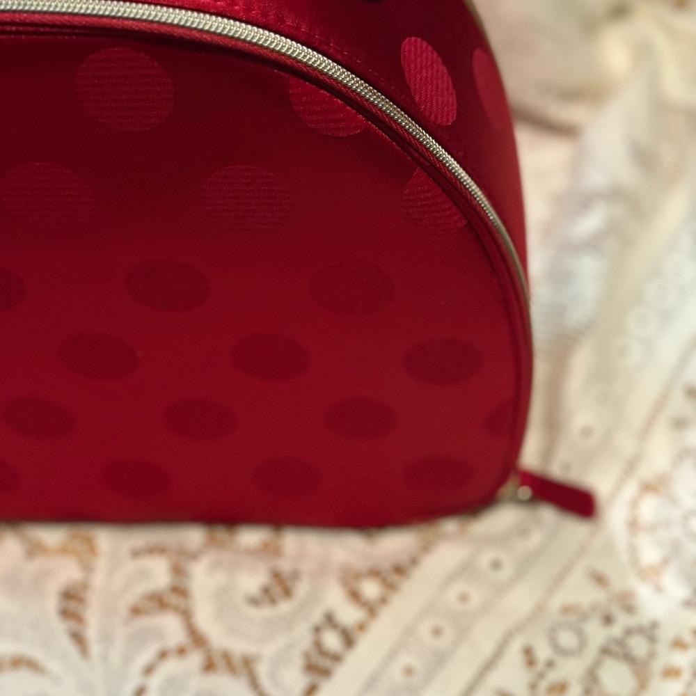 Estee Lauder Red Polka Dot Makeup Train Case - Picture 4 of 7